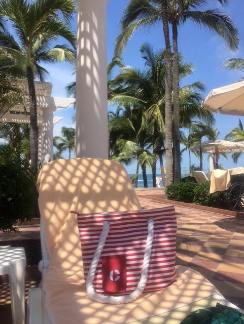 Poolside or beachside with a Connect Wine Purse!